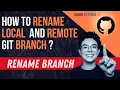 How to rename git branch git tutorial
