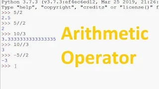 Basic Operators in Python - Arithmetic Operator Python Tutorials