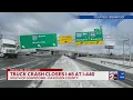 Fallen TDOT sign closes I--440 split in Nashville