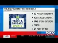 Holiday trash and garbage update for Mobile Prichard