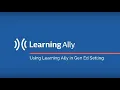 Using Learning Ally in Gen Ed Setting