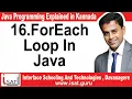 For Each Loop In Java