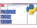 Programming in Python - Palindrome strings