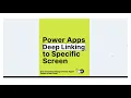 Power Apps Deep Linking Step-by-Step Beginner Friendly Deep Linking Power Canvas App