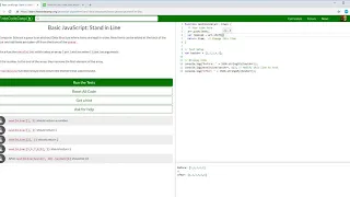 Basic JavaScript Stand in Line freeCodeCamp