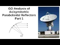 GO Analysis of Axisymmetric Paraboloidal Reflectors Part 1