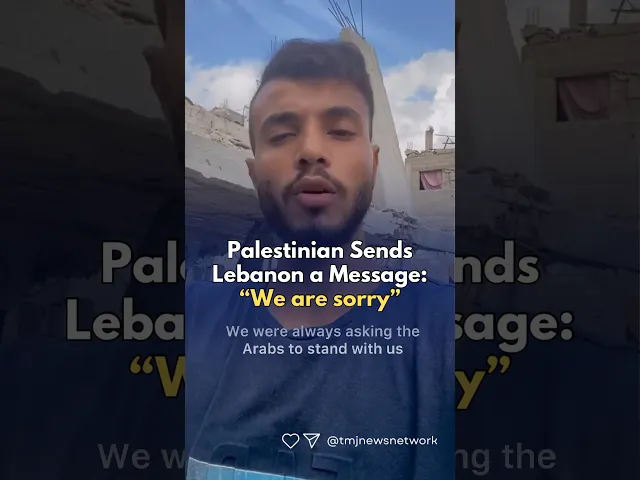 ⁣A Pales-tinian man prays for Lebanon. “We are more saddened for you than we are for ourselves.”