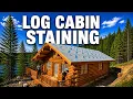 Log Cabin Staining at Happy s Inn Montana