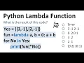 Lambda Function what is the output of this Python Code