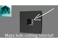 Maya 2017 How to cut holes using booleans