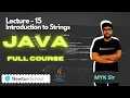 Introduction to Strings in Java by Myk Sir