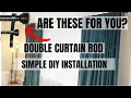 DIY How To Install Double Curtain Rods Decorative Matte Black Double Curtain Rods For Best Privacy