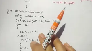 class template with multiple parameters in c Hindi Lec-123 Niharika Panda