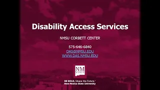 NMSU DAS Faculty Tutorial for Exams