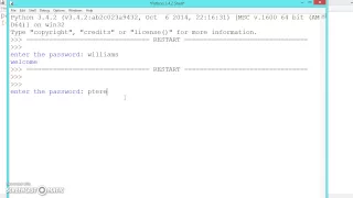 Python Programming password example part 10