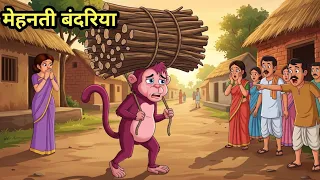 मेहनती बंदरिया | Hindi Kahani | StoryTime | Bedtime Stories | Moral Story | Stories in Hindi