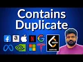 Contains Duplicate LeetCode 217 Easy Hash Set