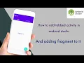 How to add tabbed activity in android studio How to add fragment in tabbed activity