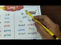 Long Sound of Vowel i Spelling Patterns for Long Sound of Vowel i