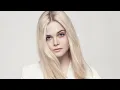 ELLE FANNING Pantyhose Stockings Tights Heels Leotard Lingerie Bodysuit Mini Skirt