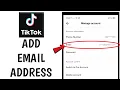 How to Add Email Address on Tiktok