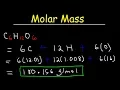 How To Calculate The Molar Mass of a Compound - Quick Easy