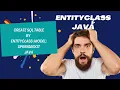 create sql table by java entity class