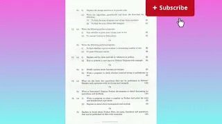 GE3151 Problem Solving and Python Programming 2024 Important questions AU question paper
