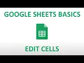 Google Sheets Basics Edit Cells