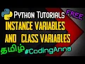 Instance and Class Variables OOPS in Python Python Tutorials in Tamil