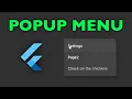 Flutter How to make a popup menu FAST PopupMenuButton