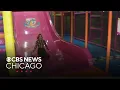Climb slide and play at an indoor playground in Bolingbrook