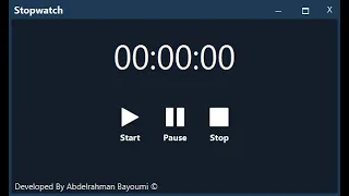 Stopwatch With Source Code JavaFX