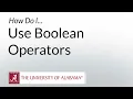 How to Use Boolean Operators