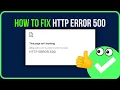 FIXED HTTP 500 ERROR How to Fix Http 500 Internal Server Error