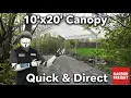 Harbor Freight 10x20 Canopy Assembly Portable Car 10 x20 CoverPro Truck Tent Setup 10 Ft x 20 Ft
