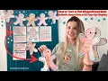 How to Turn a Flat Gingerbread Man Bulletin Board into a 3D Pop-Up Display Christmas Math Craft