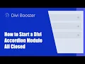 How to start a Divi accordion module all closed - Divi 4