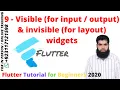 Flutter Tutorial for Beginners 2020 9 - Visible for input output invisible for layout widget