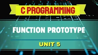 Function Prototype in C