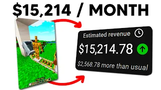 how i make viral minecraft shorts 15k month 