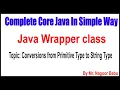 Java Wrapper class Conversions from Primitive Type to String Type By Nagoor babu Sir
