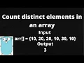 Count distinct elements in an array problem solving using golang