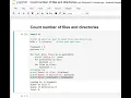 Day 53 Count number of files and directories