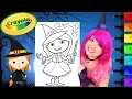 Coloring Cute Witch Halloween Crayola Coloring Page Prismacolor Markers KiMMi THE CLOWN