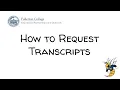 Fullerton College - How to Request Transcripts