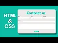 How to Create a Contact Us Page in HTML CSS Bootstrap Responsive Contact Form Tutorial