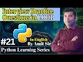 Python Loop Interview Questions for Fresher 2025 Python Tutorial for Beginners Codetpoint