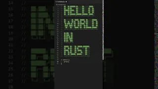 Hello World in Rust