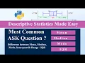 Descriptive Statistics Made Easy Mean Median Mode IQR Explained with Python Data Science